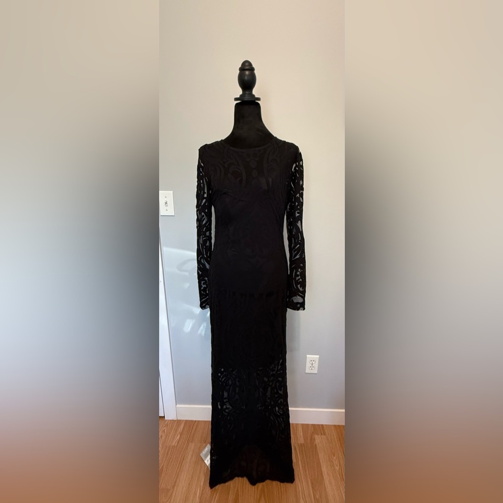 Black Full Length Dress Le Chateau Size Medium